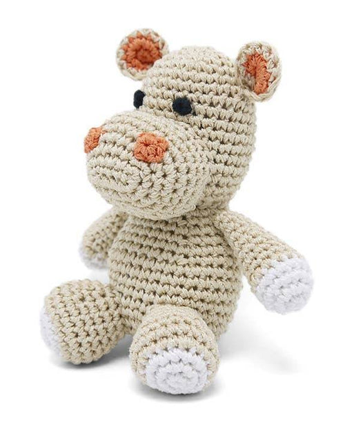 Crochet Play Hippo Dog Toy for teacup dogs