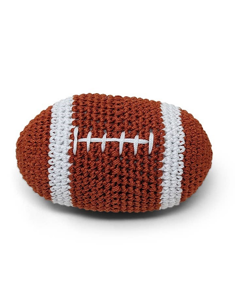 Game Time Crochet Football Dog Toy
