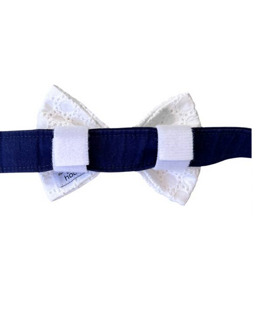 Take a Bow White Eyelet Bow Tie