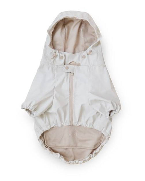 Functional and stylish waterproof dog jacket in ivory color