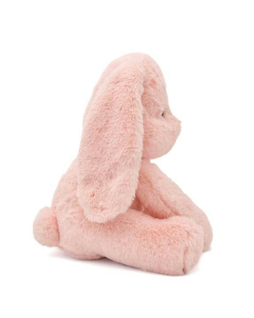 Soft plush bunny toy in pink, great for fetching and cuddling