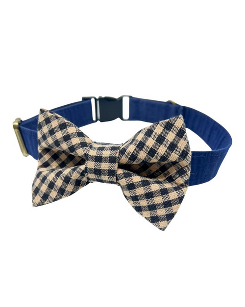 Take a Bow Black and Tan Check Bow Tie
