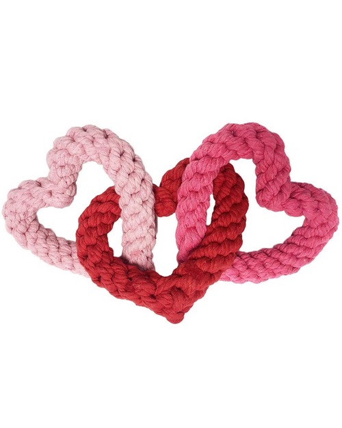 Soft and durable heart tug toy for playful pups, suitable for small to medium breeds like French Bulldogs