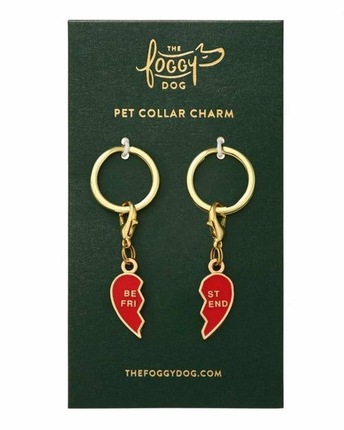 Fun BFF collar charm set, perfect for your dog’s best friend, ideal for small to medium breeds.