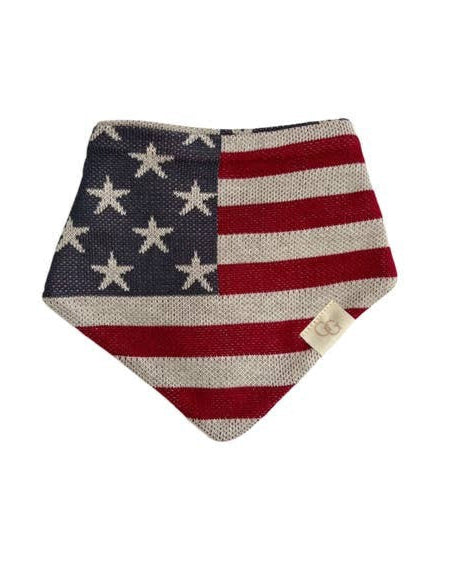 Patriotic flag dog bandana, perfect for small and medium breeds like Beagles and Pugs, ideal for celebrations.