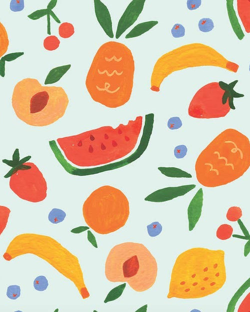 Bright fruit salad summer dog bandana, a cheerful accessory for your dog this season
