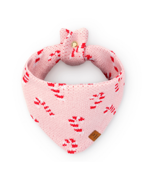 Candy Cutie Pink Knit Dog Bandana