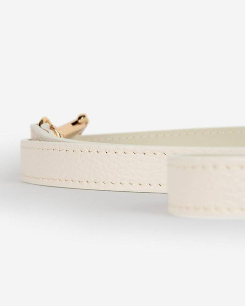 Premium ivory leather dog leash, offering both style and comfort during walks