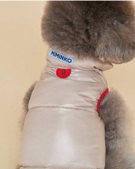 Ivory Cloud Puffer Vest. french bulldog puffer jacket 