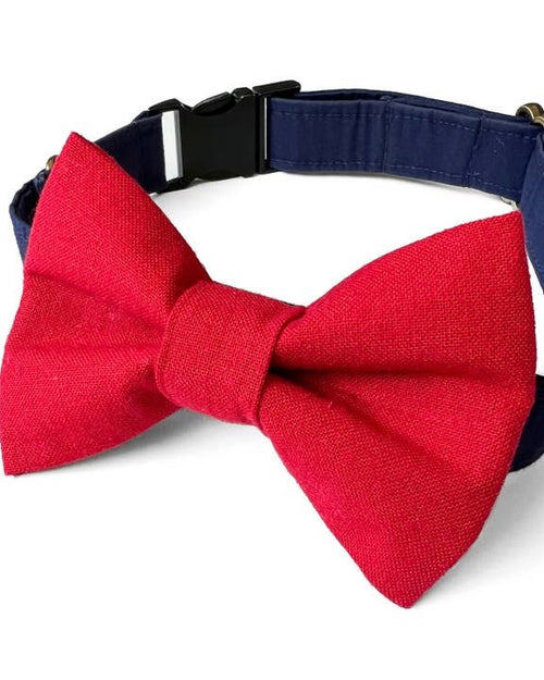 Take a Bow Red Linen Bow Tie
