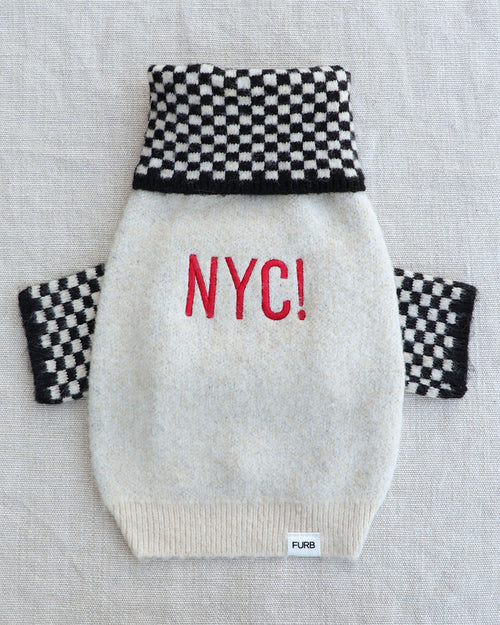 Uptown Babe Black + Ivory Dog Sweater