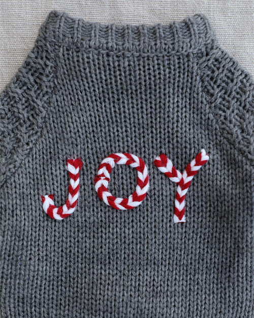 Oh What Joy Grey Dog Sweater