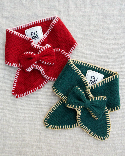 Under the Mistletoe Red Dog Scarf