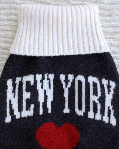 New York, With Love Black + Ivory Dog Sweater
