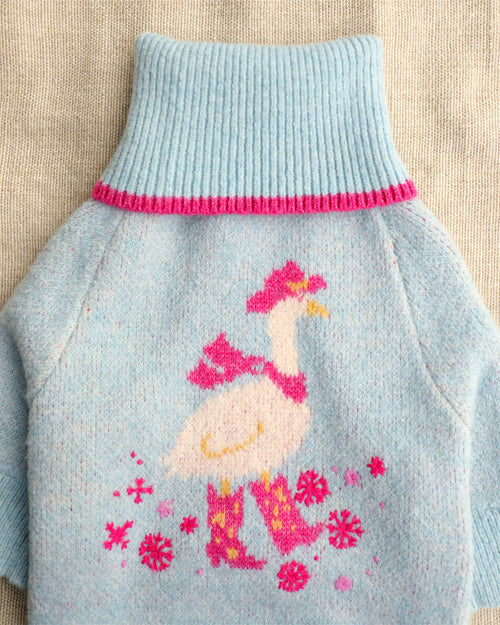 Sugarplum Saloon Blue Dog Sweater