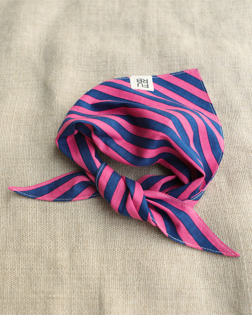Saltwater Taffy Pink + Blue Stripe Bandana
