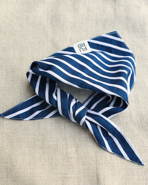 First Mate Navy Stripe Dog Bandana