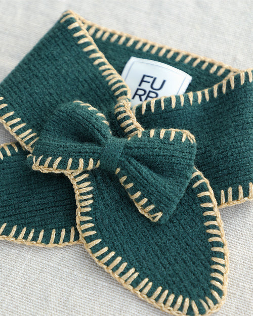 Under the Mistletoe Green Dog Scarf