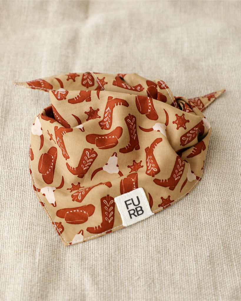 Buckaroo Western Print Dog Bandana