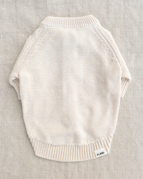 Madeline Oat Bow Dog Cardigan
