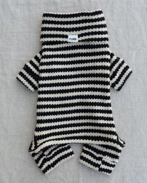 Charli Black + Ivory Dog Onesie