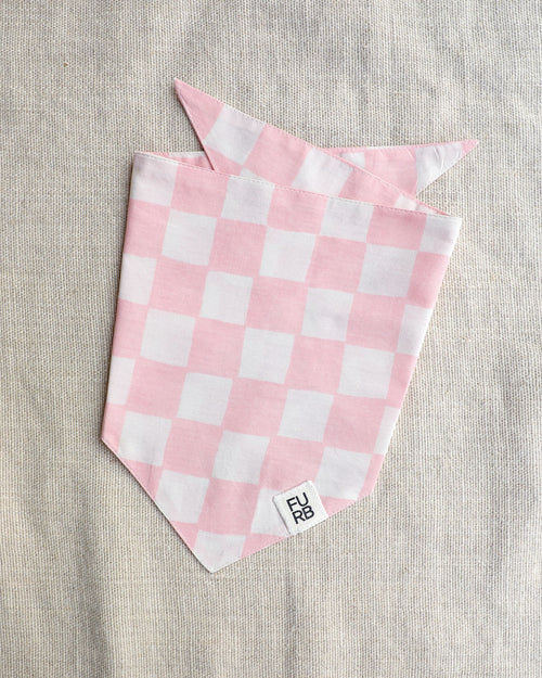 Make a Move Pink Check Bandana