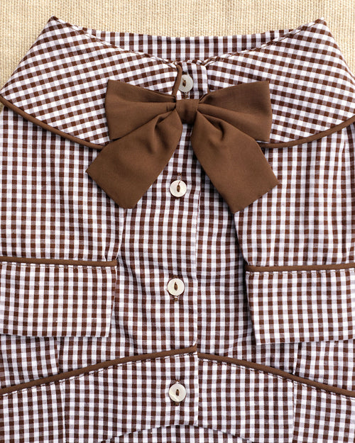 Sleepyhead Brown Check Dog Pajama Top