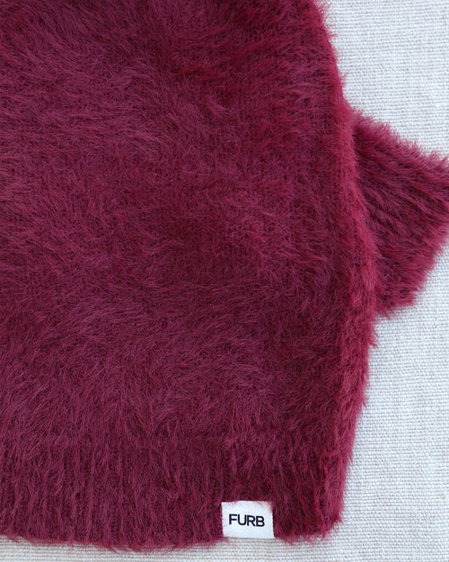 Bobbi Burgundy Eyelash Knit Dog Sweater
