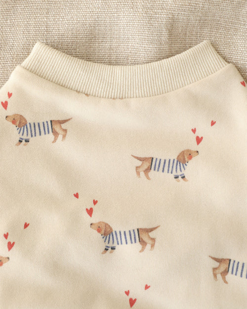 Frankie Dachshund Print Dog Sweatshirt