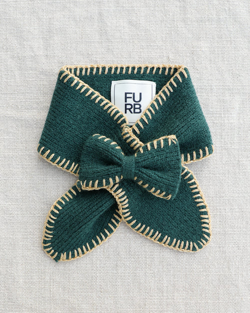 Under the Mistletoe Green Dog Scarf