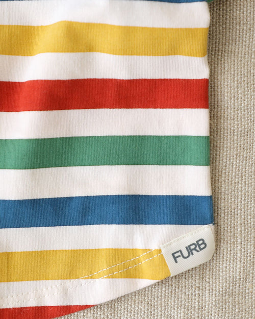 Beach Blanket Bingo Multi Striped Print Dog T-Shirt