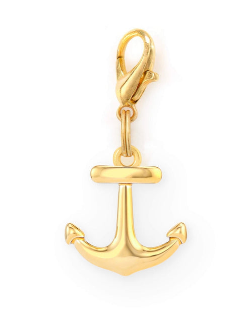Gold Anchor Collar Charm