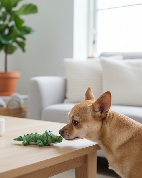 See Ya Later Alligator Crochet Dog Toy