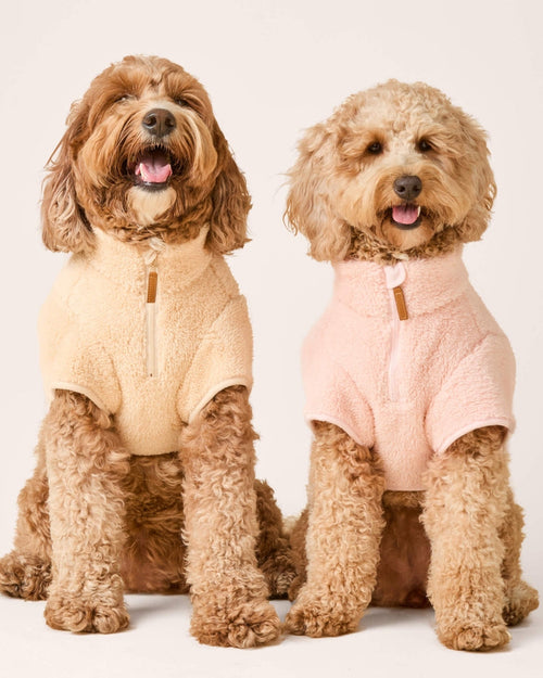 Snuggle Season Pink Sherpa Dog Jacket