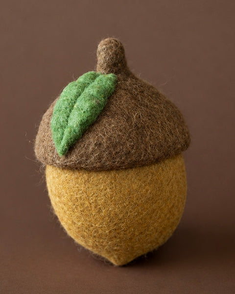 Nuts About You Acorn Wool Dog Toy