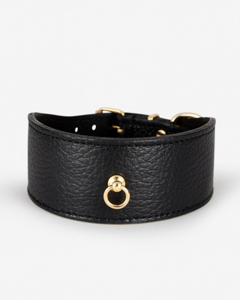 Roma Leather Collar in Black