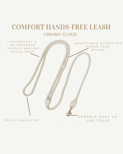 Sunday Stroll Hands-Free Ivory Dog Leash