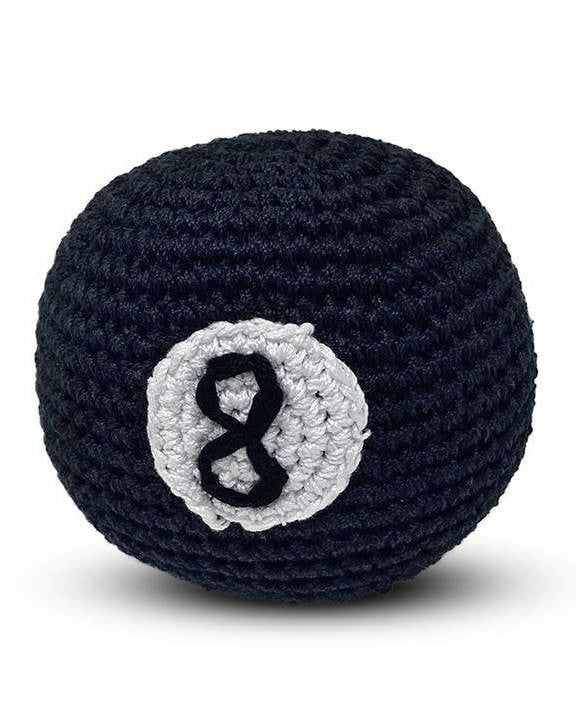 Corner Pocket Crochet 8 Ball Dog Toy