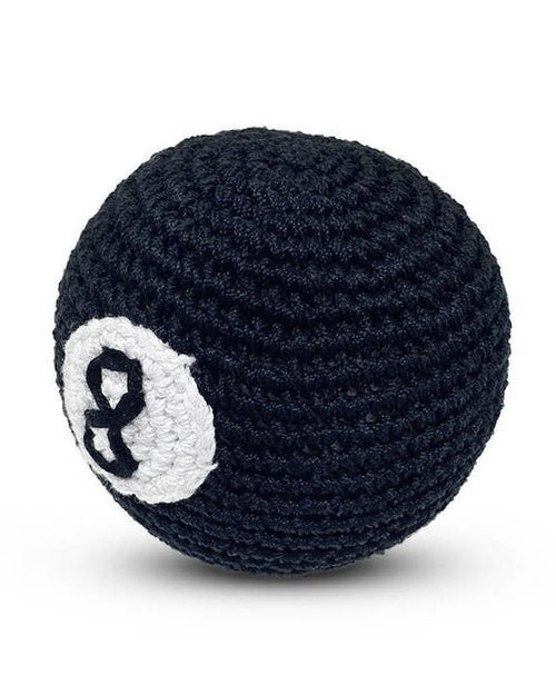 Corner Pocket Crochet 8-Ball Dog Toy