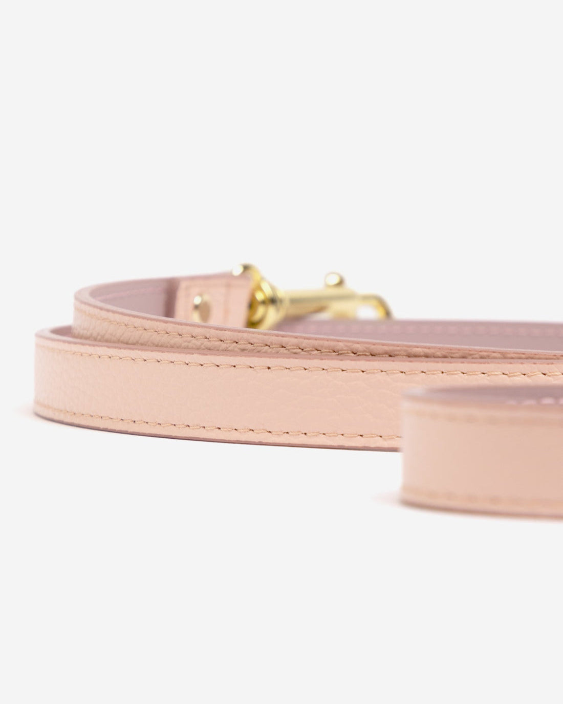 Nara Light Pink Leather Dog Leash