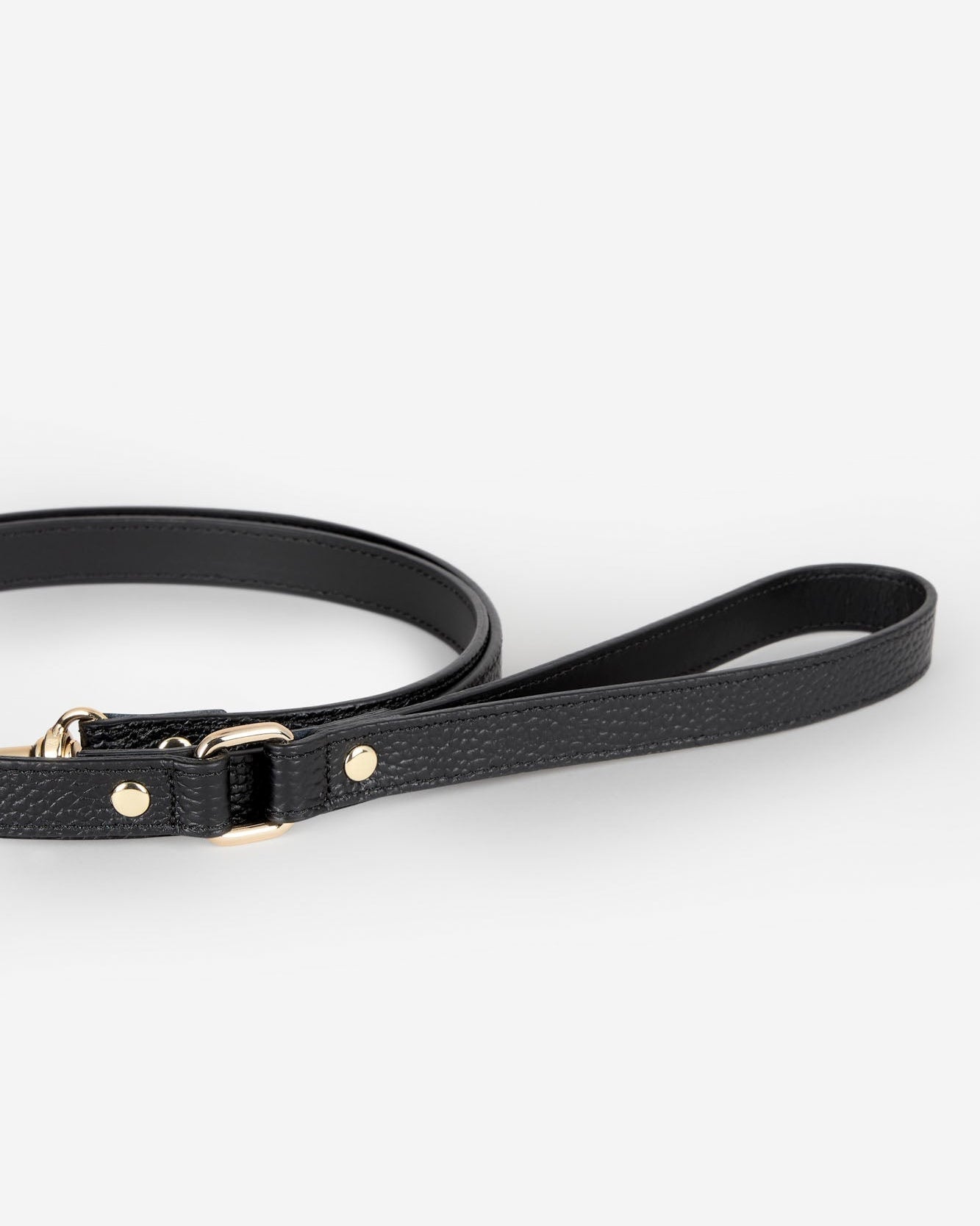 Nara Black Leather Dog Leash