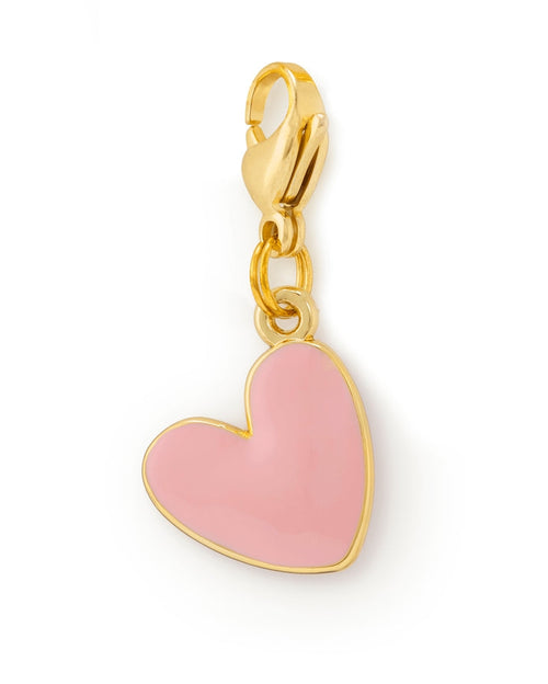 Pink Heart Collar Charm