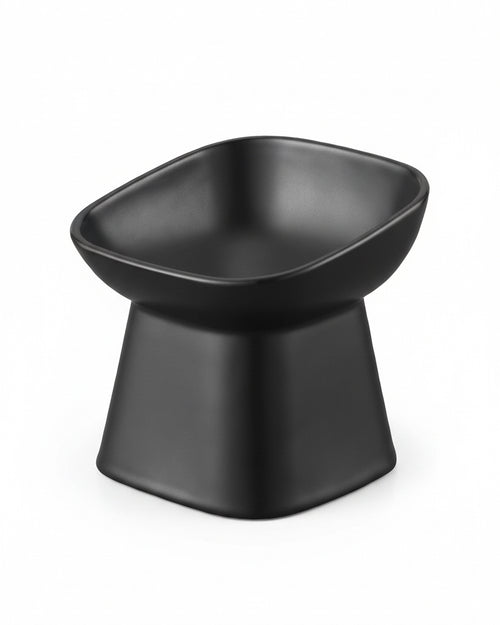 Café Canine Black Tilted Dog Bowl