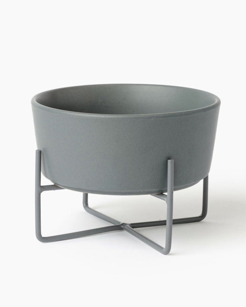 Bone Appétit Grey Elevated Dog Bowl