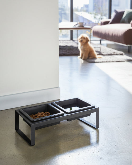 Snack Society Black Dog Bowl Set