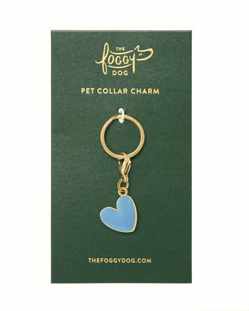Blue Heart Collar Charm