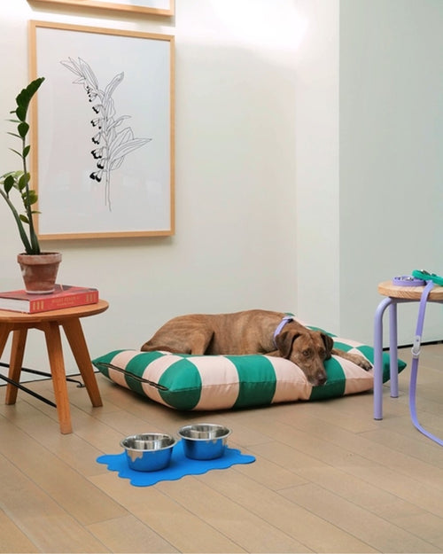 Green Check Dog Bed