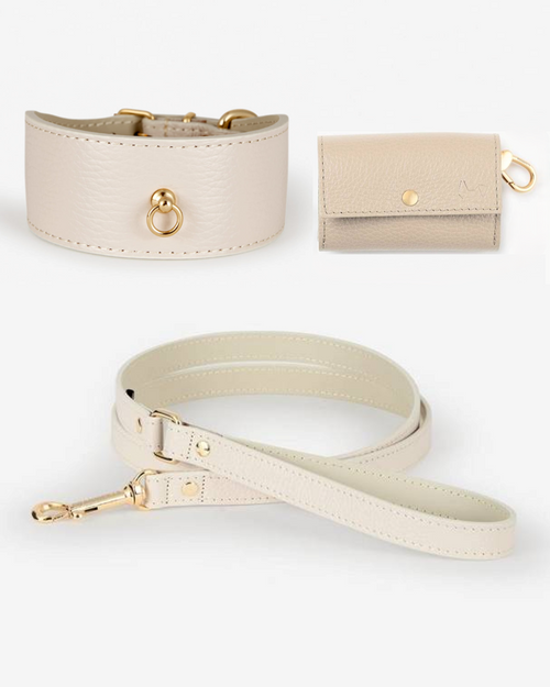 Roma Collar Ivory Leather Walk Kit