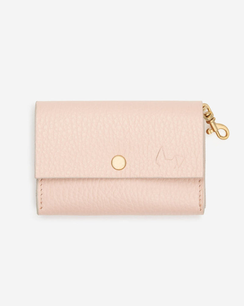 Rocco Light Pink Leather Waste Bag Holder