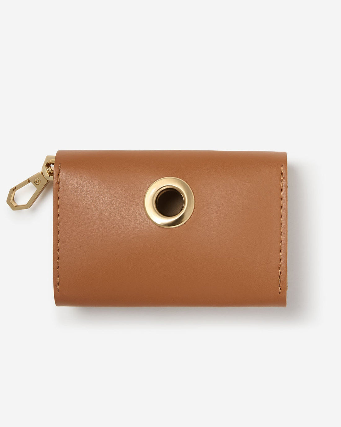 Rocco Camel Leather Waste Bag Holder